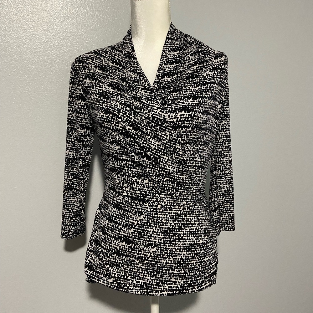 Chaus New York long sleeve blouse, cross over front
